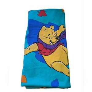 Vintage 1997 Disney Winnie The Pooh A Blustery Day Twin Sized Flat Sheet